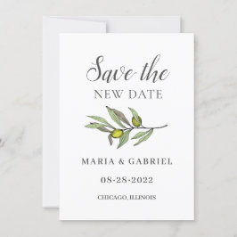 Tuscan Olijftak. Botanische Trouwdatum Aanpassen Save The Date