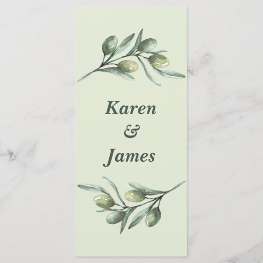 Tuscan Olive Garden Menu (Achterkant)