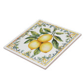 Tuscan Rustic Mediterranean Yellow Lemon Tegeltje (Zijkant)