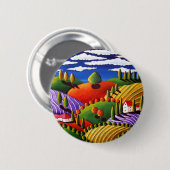 Tuscan Scene Ronde Button 5,7 Cm (Voorkant /achterkant)