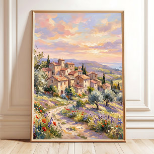 Tuscan Spring Village Wandkunst Poster