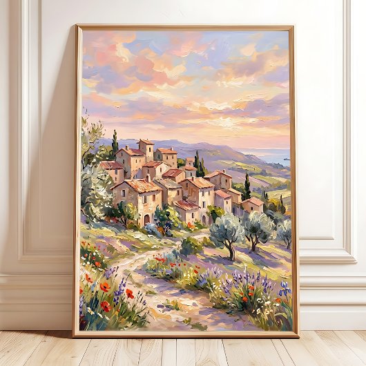 Tuscan Spring Village Wandkunst Poster