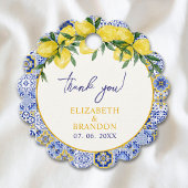 Tuscan-Style Wedding with Mediterranean Tiles Bedankjes Labels