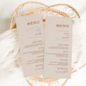 Tuscan Terracotta | Modern Minimal Wedding Menu