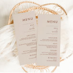 Tuscan Terracotta | Modern Minimal Wedding Menu<br><div class="desc">Dit eenvoudig elegante menuontwerp kenmerkt moderne minimale sans serif typografie,  prachtig rustige bohemen kleuren die slechts de informatie leveren die een doel dient. Verzamel je geliefden rond een mooie maaltijd met ons chique en eenvoudig terracotta collectie.</div>