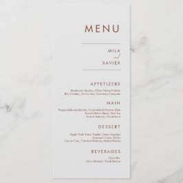 Tuscan Terracotta | Modern Minimal Wedding Menu