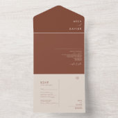 Tuscan Terracotta | Moderne All-in-One bruiloft All In One Uitnodiging (Binnen)