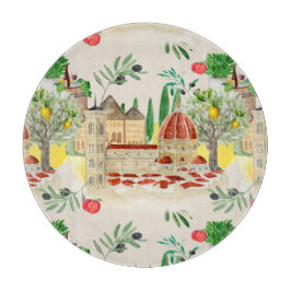 Tuscan, Tuscany, Italy, olijven, lemons, tomatoene Snijplank