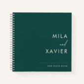 Tuscan Verde | Modern Minimal Wedding Guest Book Notitieboek (Voorkant)