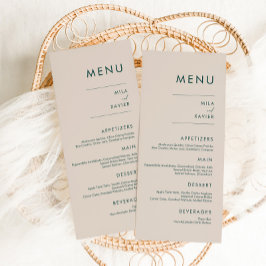 Tuscan Verde | Modern Minimal Wedding Menu