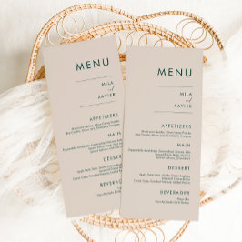 Tuscan Verde | Modern Minimal Wedding Menu