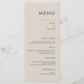 Tuscan Verde | Modern Minimal Wedding Menu (Voorkant)