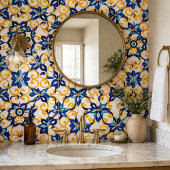 Tuscan Verve Vibrant Scrollwork  Mediterranean  Tegeltje
