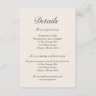 Tuscan Villa Script Details Bijlagekaart Informatiekaartje