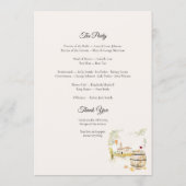 Tuscan Villa Wedding Program Elegant Italy Programmakaart (Achterkant)
