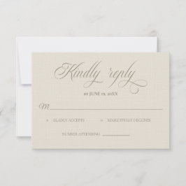 Tuscan Villa Wedding RSVP card Kaartje