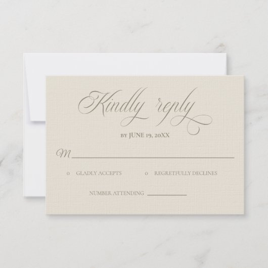 Tuscan Villa Wedding RSVP card Kaartje (Voorkant)