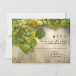 Tuscan Vineyard Rustic Elegant White Wine Art RSVP Kaart