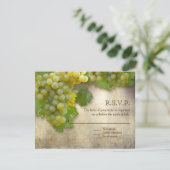 Tuscan Vineyard Rustic Elegant White Wine Art RSVP Kaart (Staand voorkant)