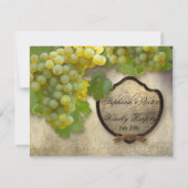 Tuscan Vineyard Rustic Elegant White Wine Art RSVP Kaart (Achterkant)
