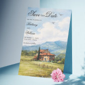Tuscany Countryside Vineyard Wedding  Save The Date