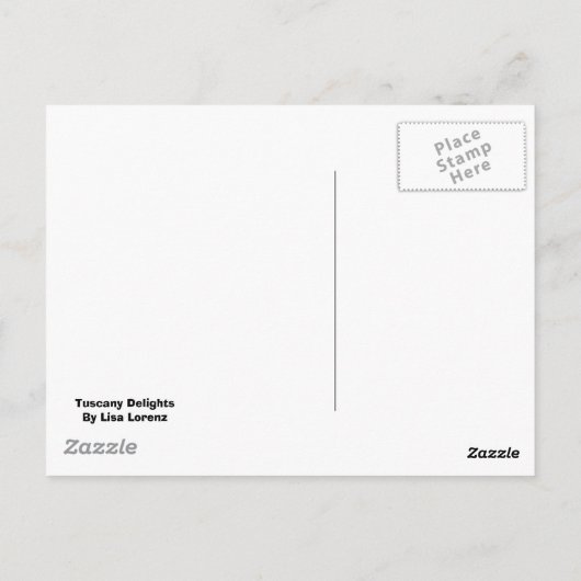 Tuscany Delights Post Card Briefkaart (Achterkant)