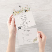 Tuscany Destination Wedding All In One Uitnodiging (Afscheurbaar)