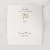 Tuscany Destination Wedding Escort Plaatskaartje (Buitenkant ongevouwen)