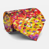 TUSCANY FLORA Poppies, Sunflower Red Yellow Floren Stropdas (Opgerold)