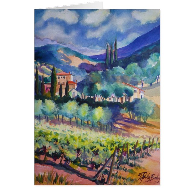 "TUSCANY Hillside in BLUES" (Voorkant)