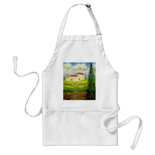 Tuscany Hillside Painting Standaard Schort (Voorkant)