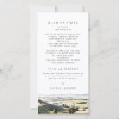 TUSCANY Italië Waterverf Skyline Wedding Programme Bedankkaart (Achterkant)