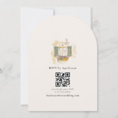 Tuscany Italy Arched Destination Wedding Kaart (Achterkant)