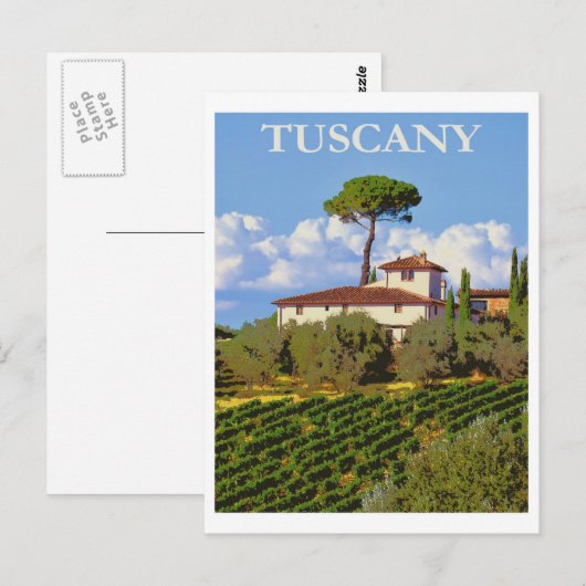 TUSCANY ITALY BRIEFKAART (Voorkant / Achterkant)