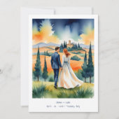 Tuscany Italy Colorful Field Landscape Wedding  Save The Date (Voorkant)