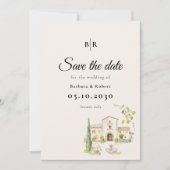 Tuscany Italy Destination Wedding Save The Date (Voorkant)