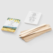 Tuscany Italy Lemons Watercolor Wedding Program Handwaaier (Niet-gemonteerd)