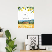 Tuscany Italy Lemons Wedding Welcome Sign Poster (Thuiskantoor)