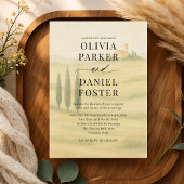 Tuscany Italy Watercolor Destination Wedding  Kaart