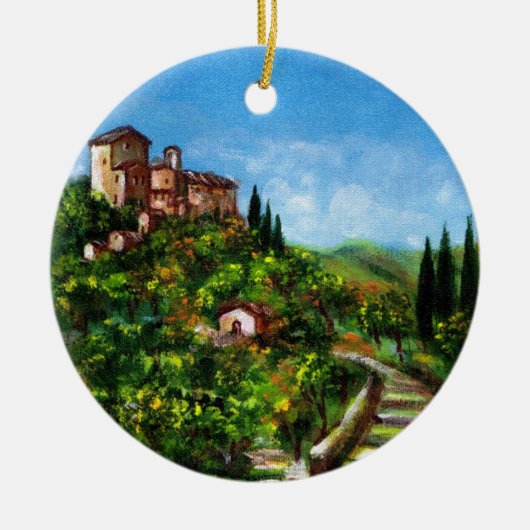 TUSCANY LANDSCAPE 3 KERAMISCH ORNAMENT (Voorkant)