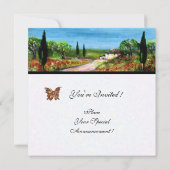 TUSCANY LANDSCAPE 4,geel groen wit Kaart (Achterkant)