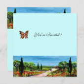 TUSCANY LANDSCAPE 4, geel groen zwart Kaart (Voorkant / Achterkant)