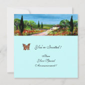 TUSCANY LANDSCAPE 4, geel groen zwart Kaart (Achterkant)