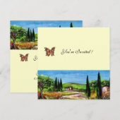 TUSCANY LANDSCAPE 5,geel groen vilt Kaart (Voorkant / Achterkant)