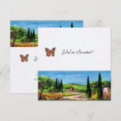 TUSCANY LANDSCAPE 5,geel groen wit Kaart (Voorkant / Achterkant)
