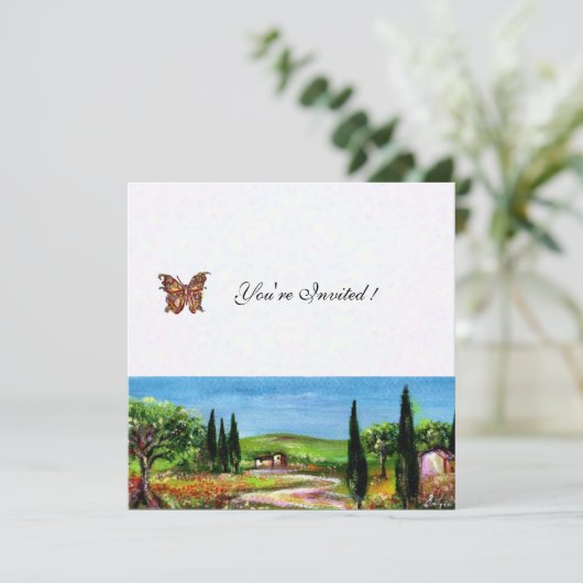 TUSCANY LANDSCAPE 5,geel groen wit Kaart (Staand voorkant)