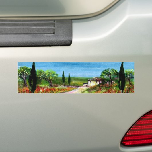 TUSCANY LANDSCAPE BUMPERSTICKER (Op auto)