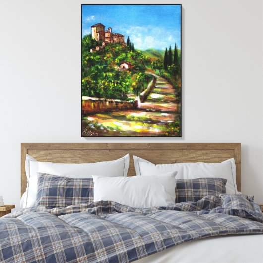 TUSCANY LANDSCAPE CANVAS AFDRUK (Insitu (Slaapkamer))