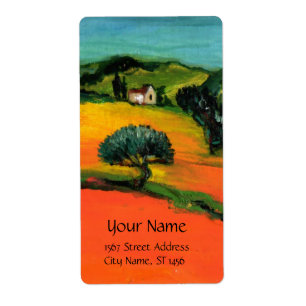 TUSCANY LANDSCAPE ETIKET