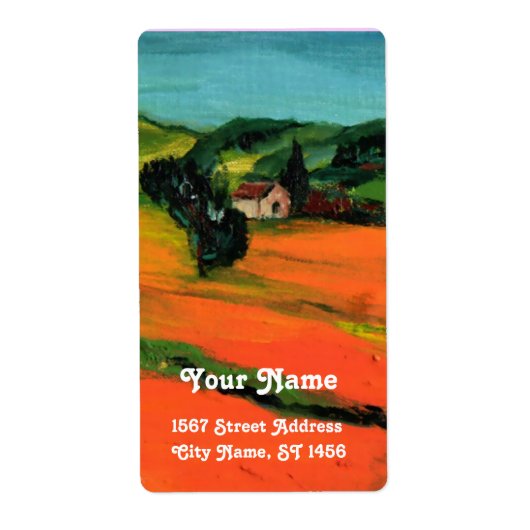 TUSCANY LANDSCAPE ETIKET (Voorkant)